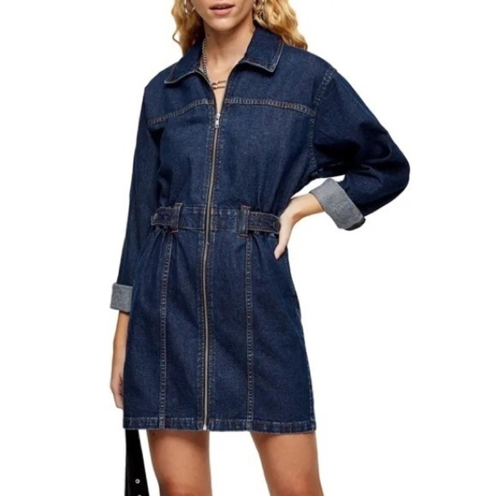 Topshop Denim Shirtdress